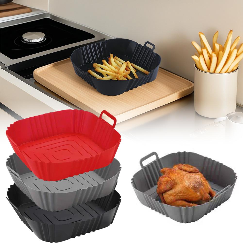 Commercial Kitchen Cooking - Reusable Airfryer Pan Liner Accessories Silicone