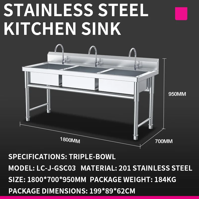 Commercial Kitchen And - Kitchen Sink—Commercial Cafeteria and Restaurant Double-Basin