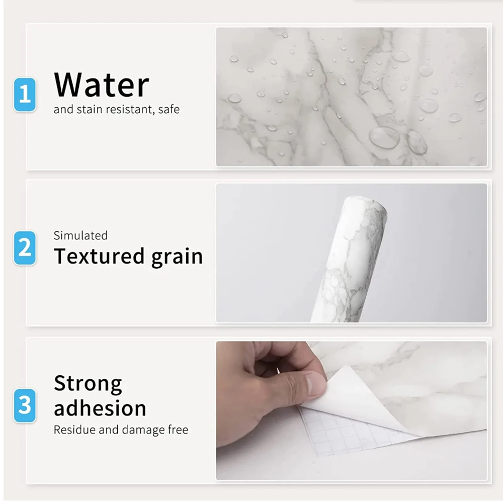 Marble Vinyl Self Adhesive Wal - огляд і ціна Commercial Kitchen Wall Panels