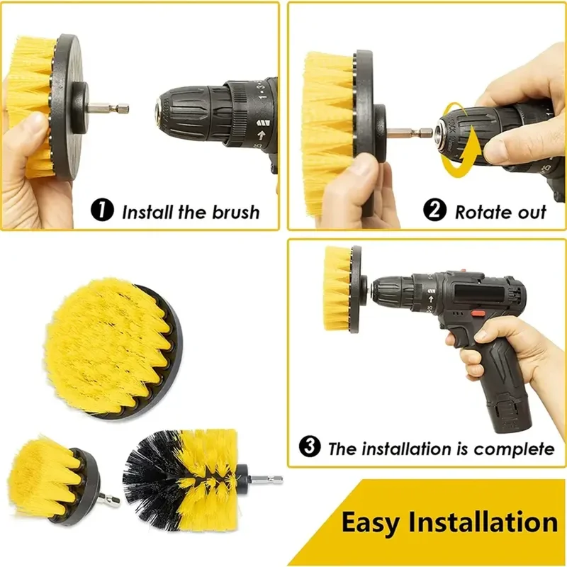 3 pcs/set drill brush set powe - огляд і ціна Commercial Kitchen Cleaning