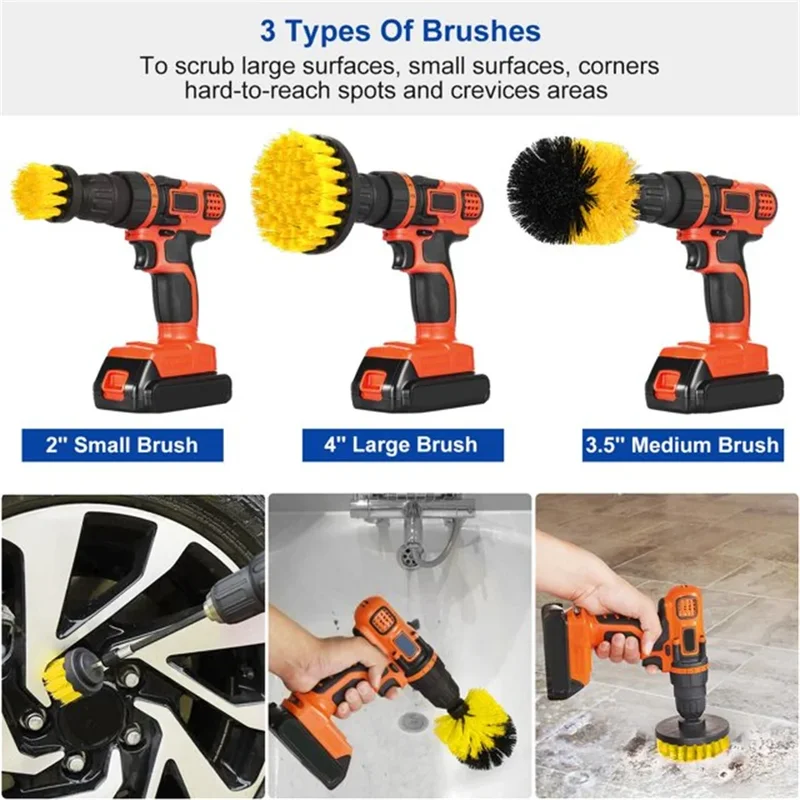 3 pcs/set drill brush set powe - огляд і ціна Commercial Kitchen Cleaning