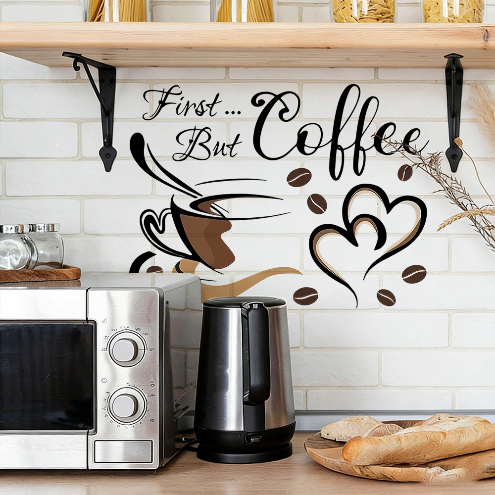 1 Pack Coffee Bar Wall Decal R - огляд і ціна Commercial Kitchen Wall Panels