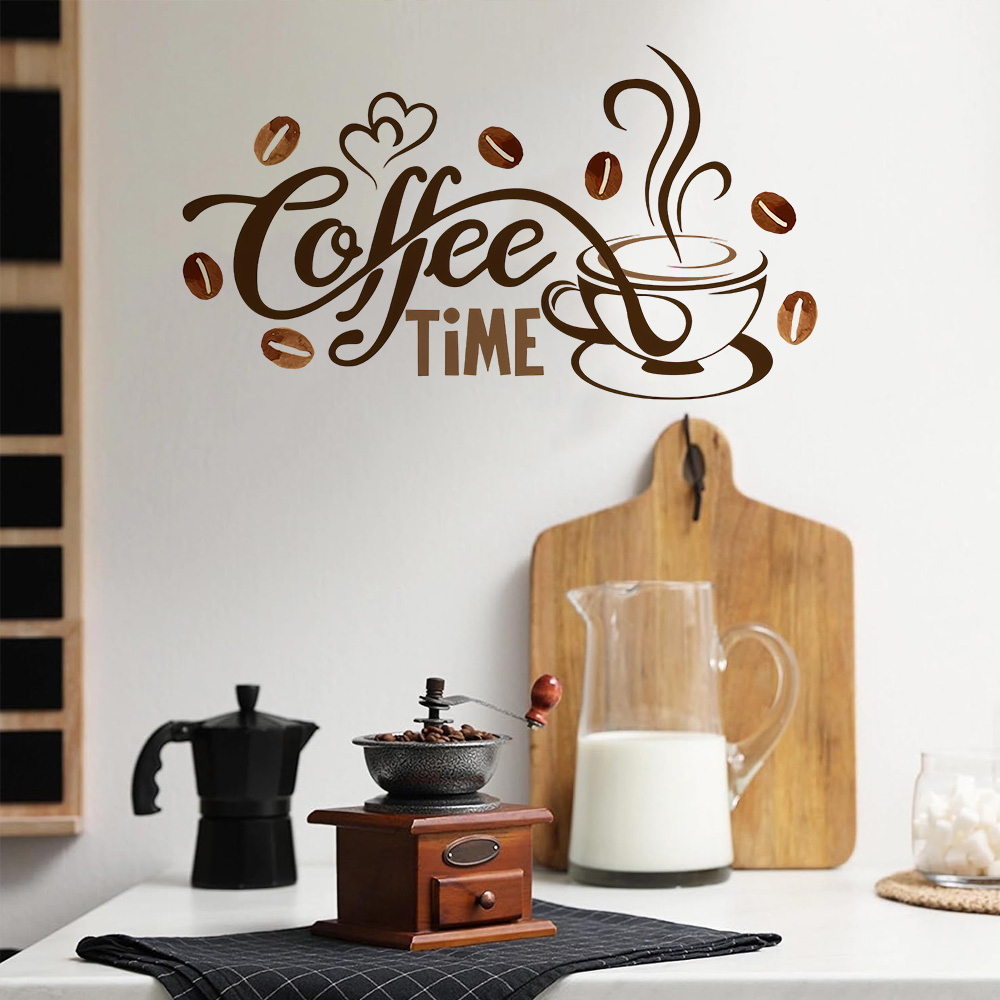 1 Pack Coffee Bar Wall Decal R - огляд і ціна Commercial Kitchen Wall Panels