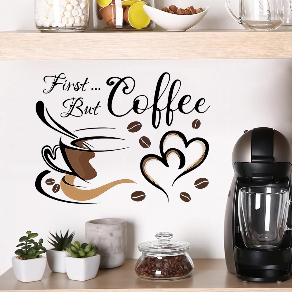 1 Pack Coffee Bar Wall Decal R - огляд і ціна Commercial Kitchen Wall Panels