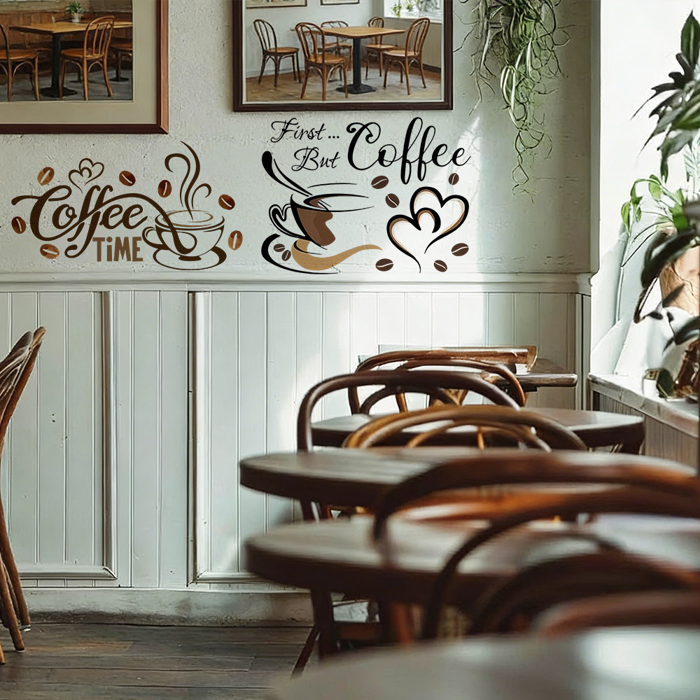 1 Pack Coffee Bar Wall Decal R - огляд і ціна Commercial Kitchen Wall Panels