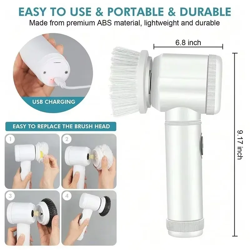 New Cordless Spin Scrubber Ele - огляд і ціна Commercial Kitchen Cleaning
