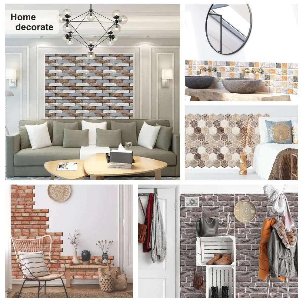 10PCS Wall Sticker Waterproof  - огляд і ціна Commercial Kitchen Wall Panels